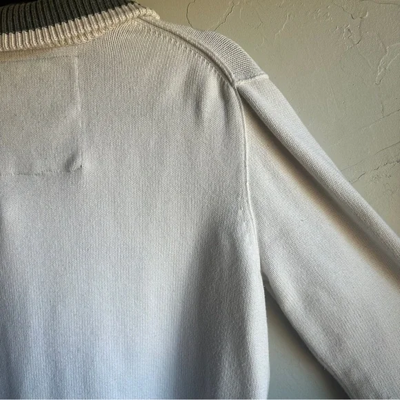 American Eagle Y2K Quarter Zip/Button Up Heavy Knit Sweater Classic Fit‎ Sz M - Picture 9 of 10